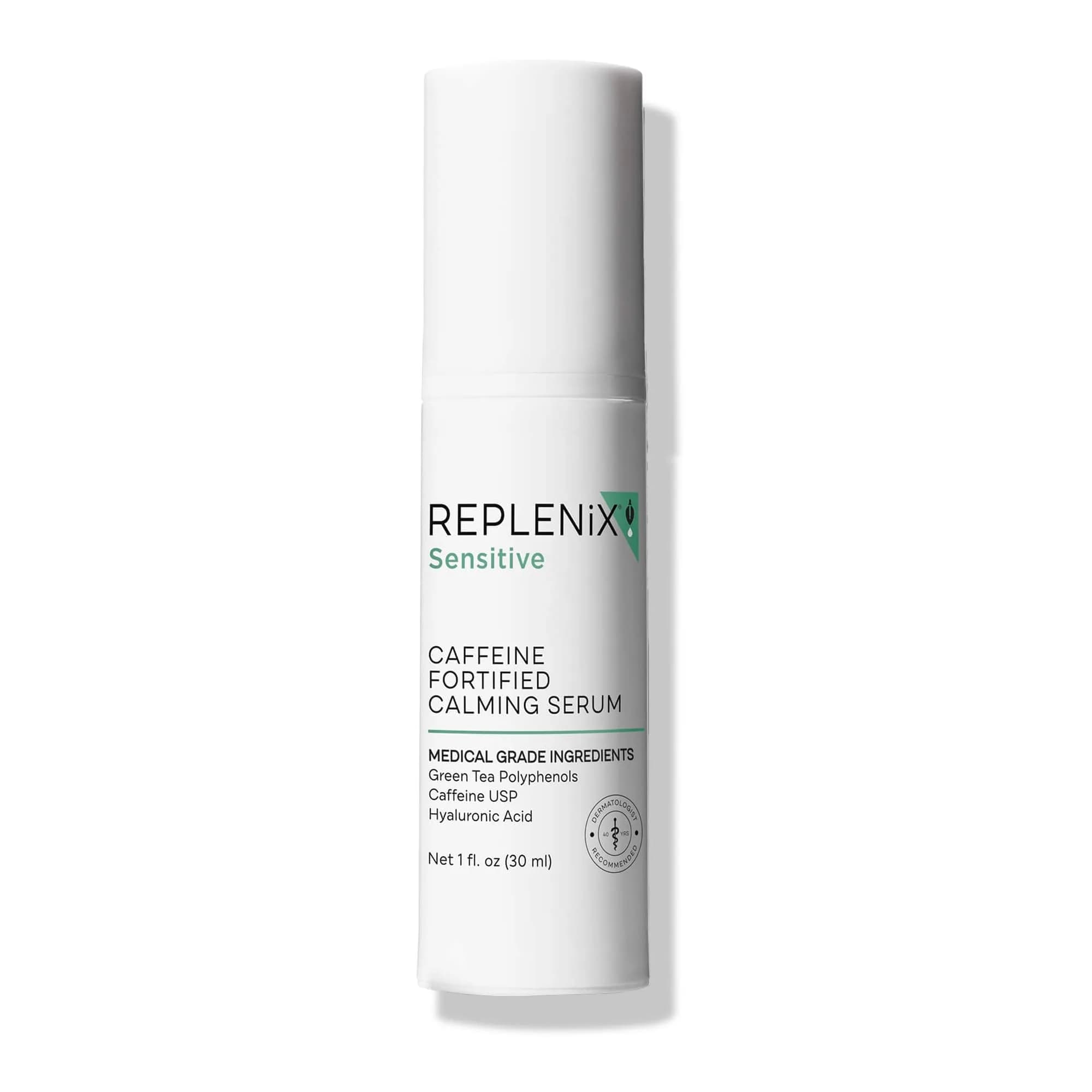 Replenix Caffeine Fortified Calming Face Serum with Hyaluronic Acid for Sensitive Skin | 1 Fl Oz