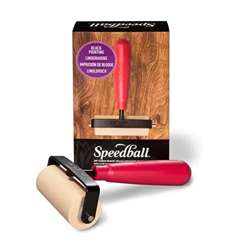 Speedball Soft Rubber Brayer 3-Inch (7.62 cm) | Printmaking Roller for Gel & Block Printing thumbnail 1
