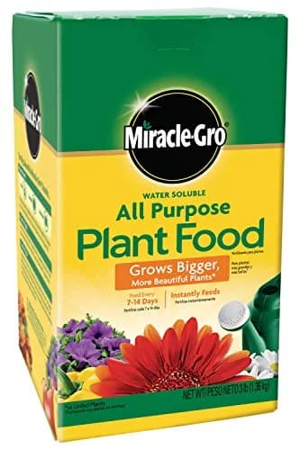 Miracle-Gro Water Soluble All Purpose Plant Food 3 lb. (1.36 kg) | Feeds All Plants Instantly thumbnail 1
