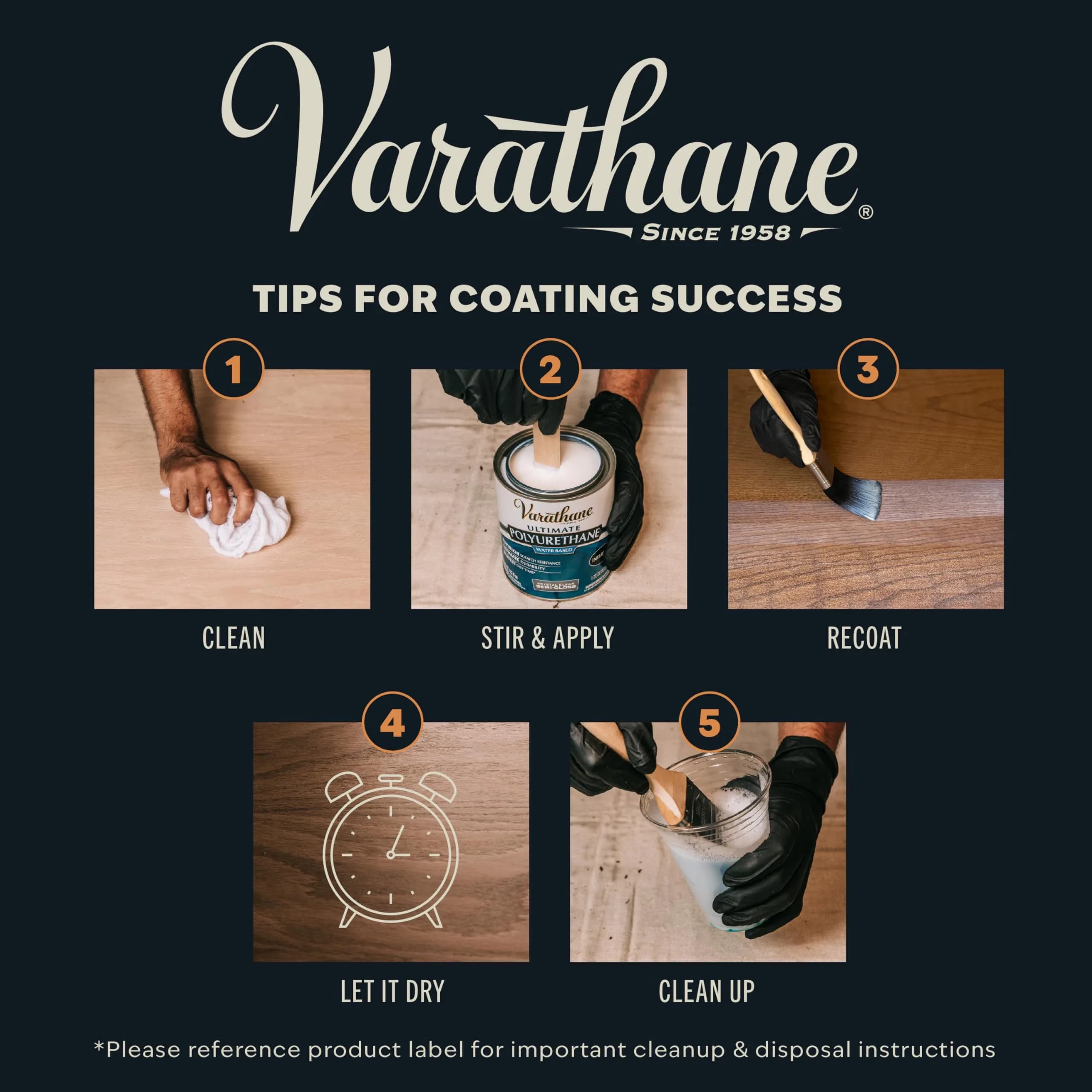 Varathane Water-Based Ultimate Satin Polyurethane 946ml (1 Quart) | Crystal Clear Interior Wood Protection - view 6
