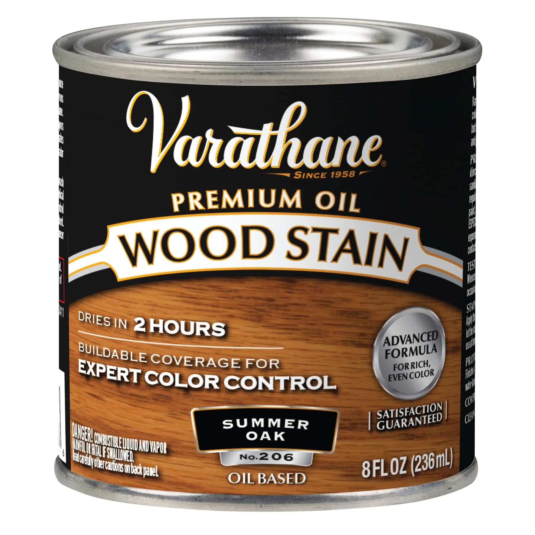 Varathane Dry Black Cherry Oil-Based Wood Stain 946ml (32 Fl Oz) | Deep Rich Color for Interior Wood — Multicolor / Half Pint