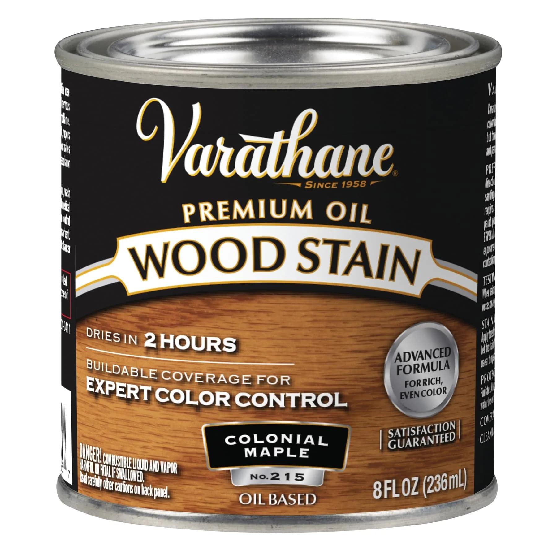 Varathane Colonial Maple Oil-Based Wood Stain - Half Pint (16 Fl Oz) for Interior Wood - main product image