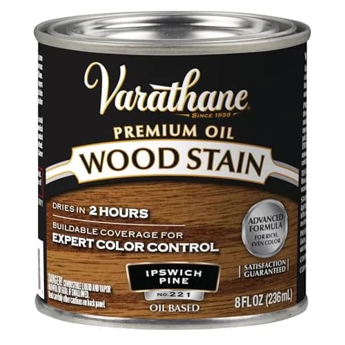 Varathane Traditional Pecan Oil-Based Interior Wood Stain 236ml (1/2 pt) | Deep Rich Color & Grain Enhancement thumbnail 1
