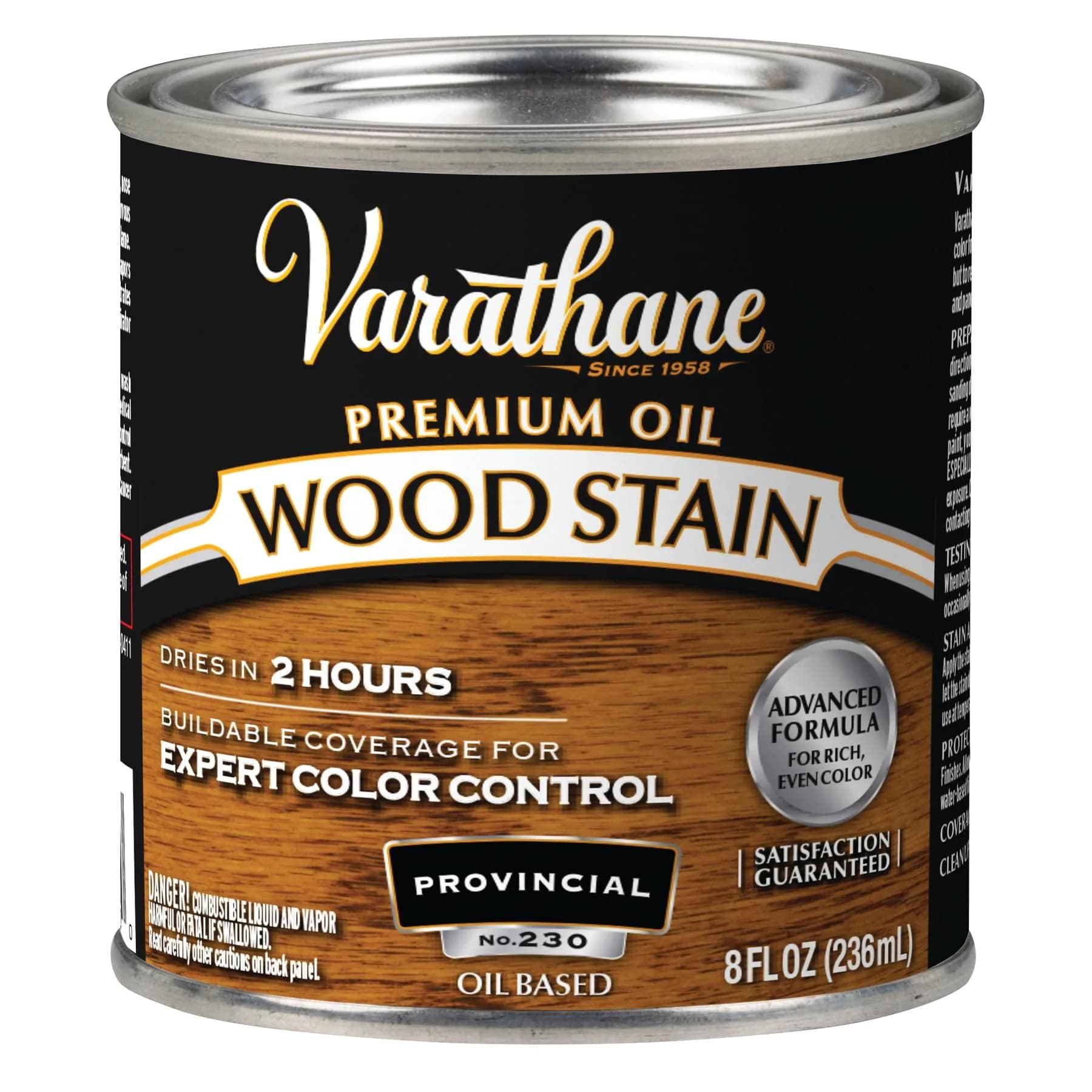 Varathane Provincial Oil-Based Wood Stain - Half Pint (16 Fl Oz) for Rich Interior Wood Color - main product image