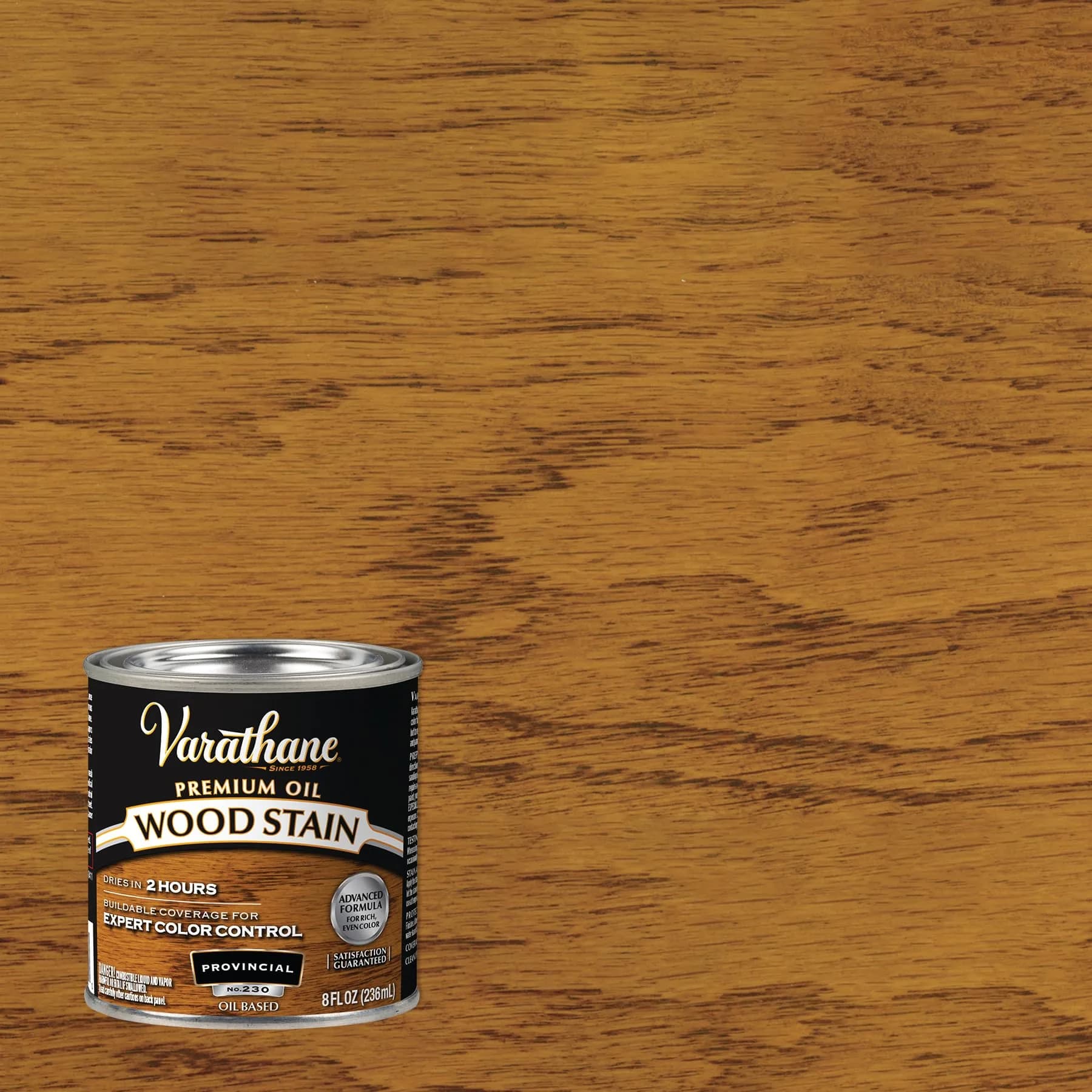 Varathane Provincial Oil-Based Wood Stain - Half Pint (16 Fl Oz) for Rich Interior Wood Color - view 2
