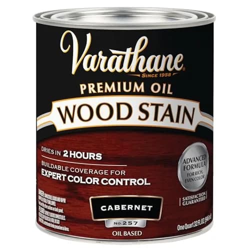 Varathane Premium Wood Stain Quart Cabernet | Deep Grain Enhancement & Rich Color thumbnail 1