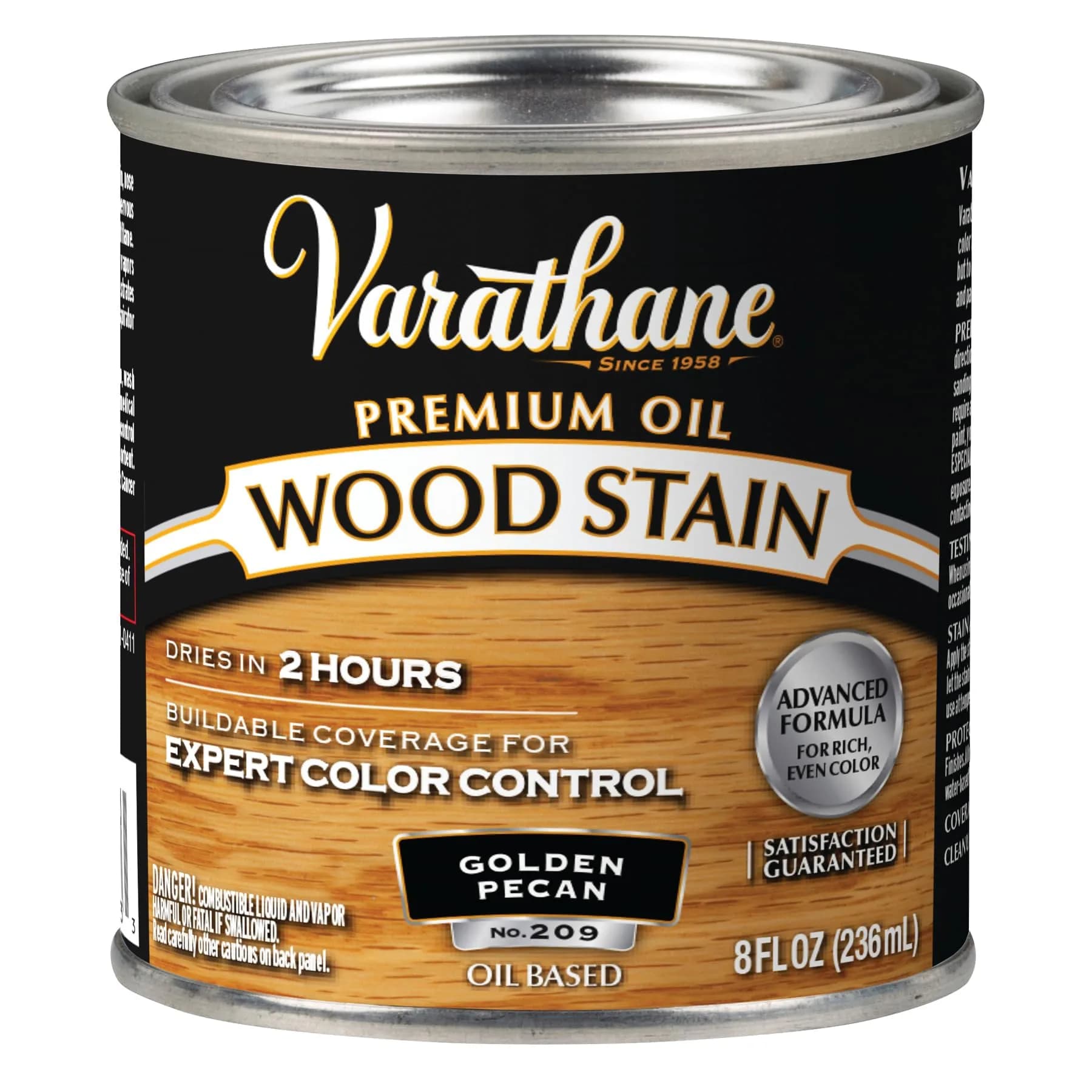 Varathane Gold Oil-Based Wood Stain - Half Pint (16 Fl Oz) | Rich, Durable Finish for Interior Wood - main product image