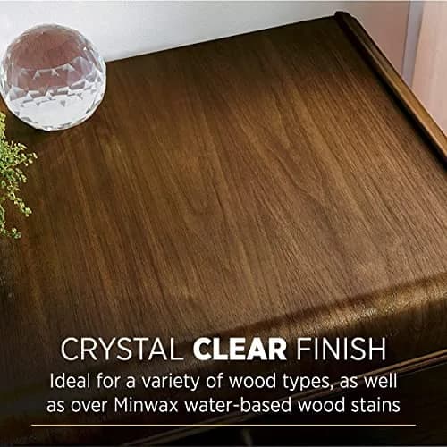 Minwax Polycrylic Protective Finish Gloss 237ml (8 Fl Oz) | Crystal Clear Water-Based Wood Sealer thumbnail 4