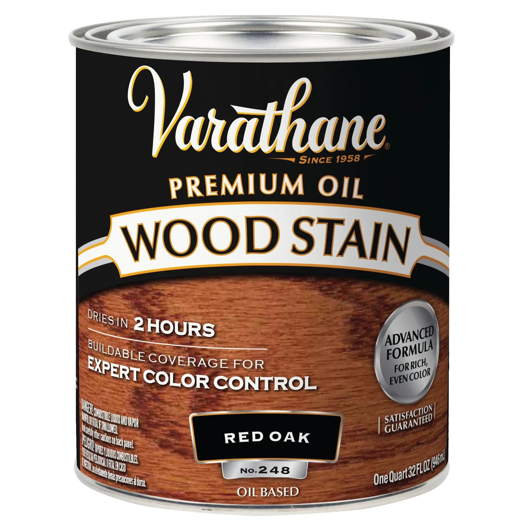 Varathane Red Oak Oil-Based Wood Stain - Quart (32 Fl Oz) for Rich Interior Wood Color - main product image