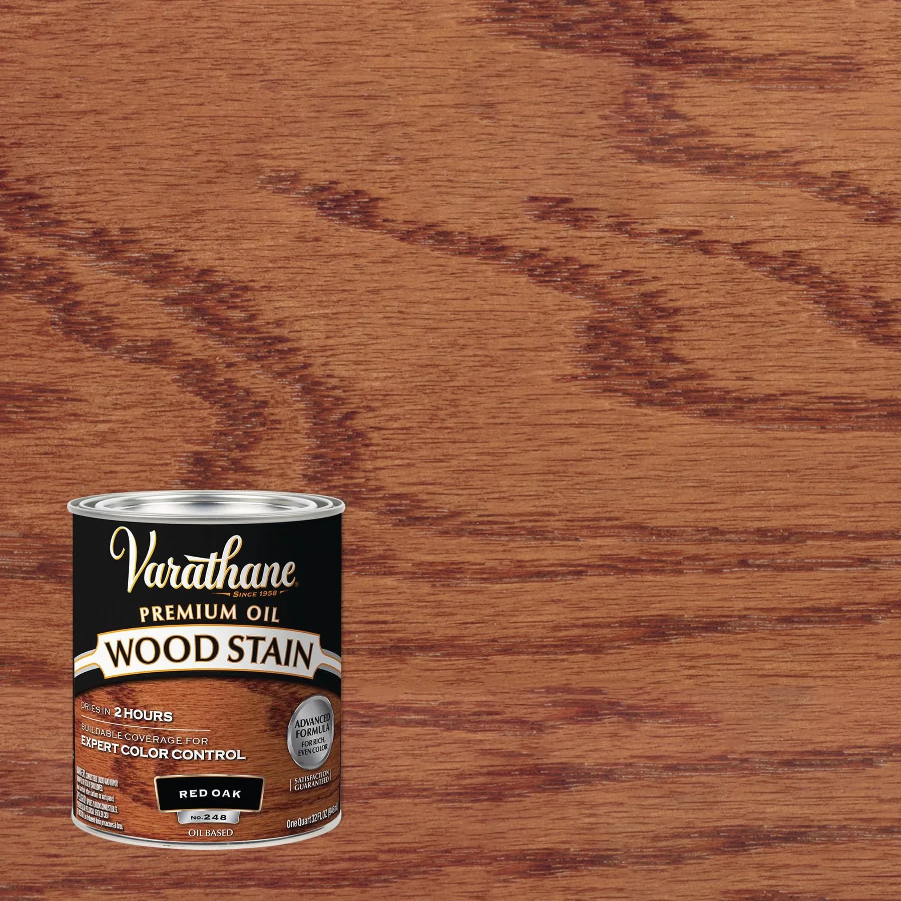 Varathane Red Oak Oil-Based Wood Stain - Quart (32 Fl Oz) for Rich Interior Wood Color - view 2