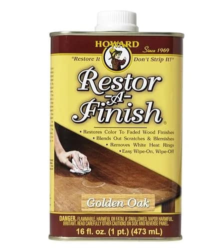 Howard Restor-A-Finish 16 Fl oz Golden Oak | Restores & Blends Wood Finishes Safely thumbnail 1