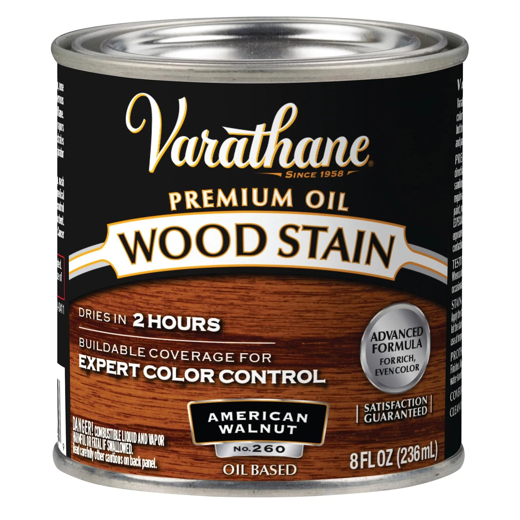 Varathane American Walnut Oil-Based Wood Stain - Half Pint (Pack of 1) for Interior Wood - main product image