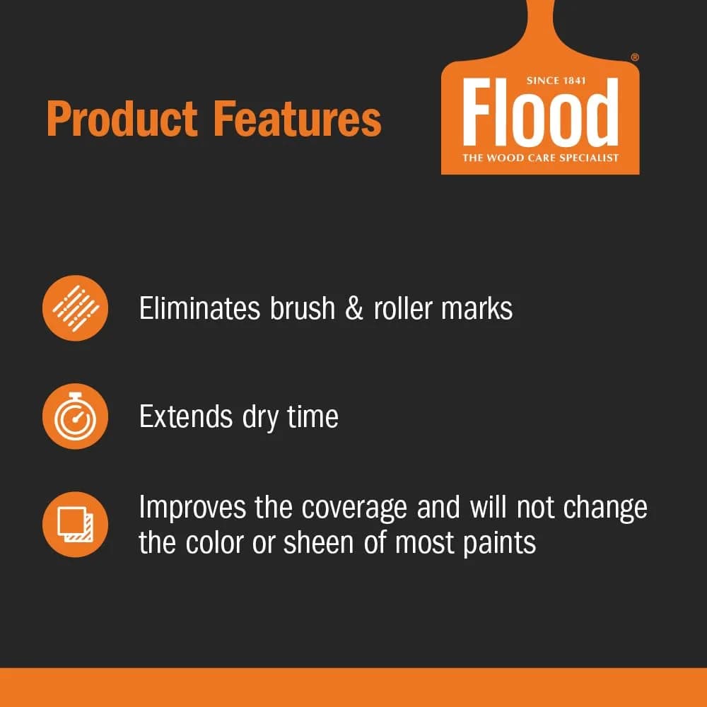 Flood Floetrol Latex Paint Additive & Conditioner 946ml (32 Fl Oz) | Improves Flow & Leveling - view 5