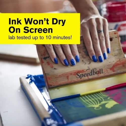 Speedball Fabric Screen Printing Ink, 237ml (8 fl oz) Peacock Blue | Vibrant, Smooth, Easy-Clean Ink for Textiles thumbnail 4