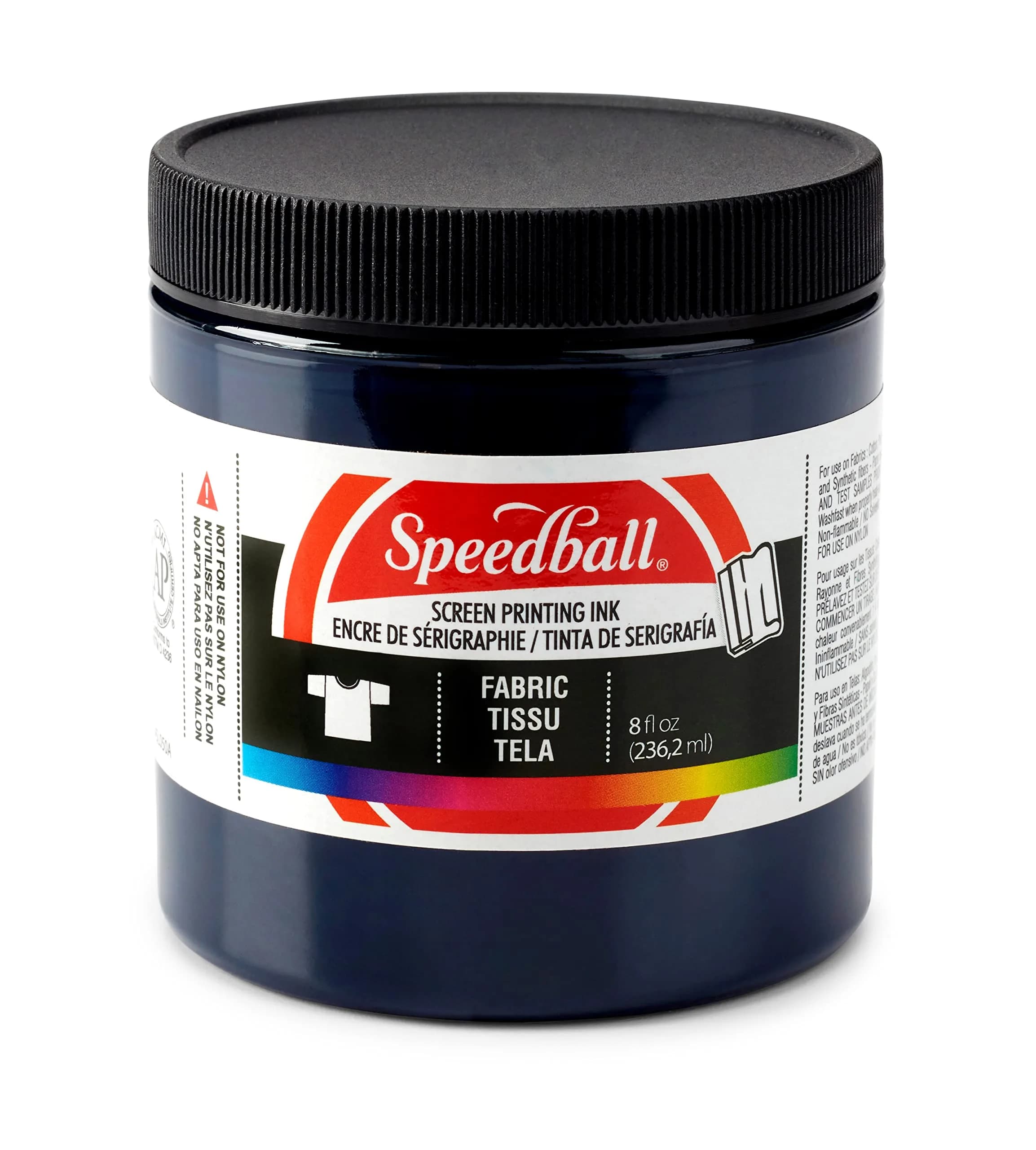 Speedball Fabric Screen Printing Ink, Blue Denim, 237ml (8 fl oz) | Vibrant Colors for T-Shirt & Silkscreen Printmaking