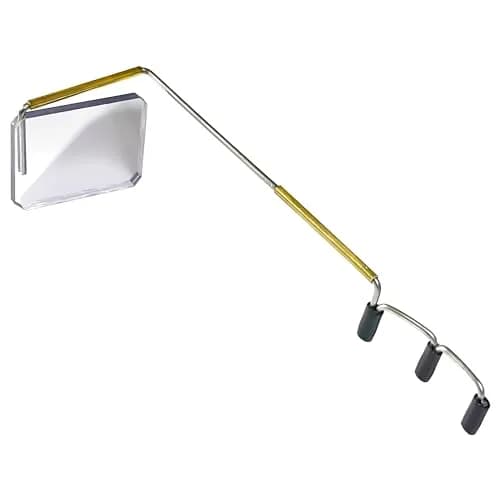Take A Look Cycling Mirror – Low-Tech Rearview Mirror for Bikes – Fits Helmet & Sunglasses – Shatter-Resistant Polycarbonate Lens, Anti-Vibration Stainless-Steel & Brass, Always On (Left-Side) thumbnail 1
