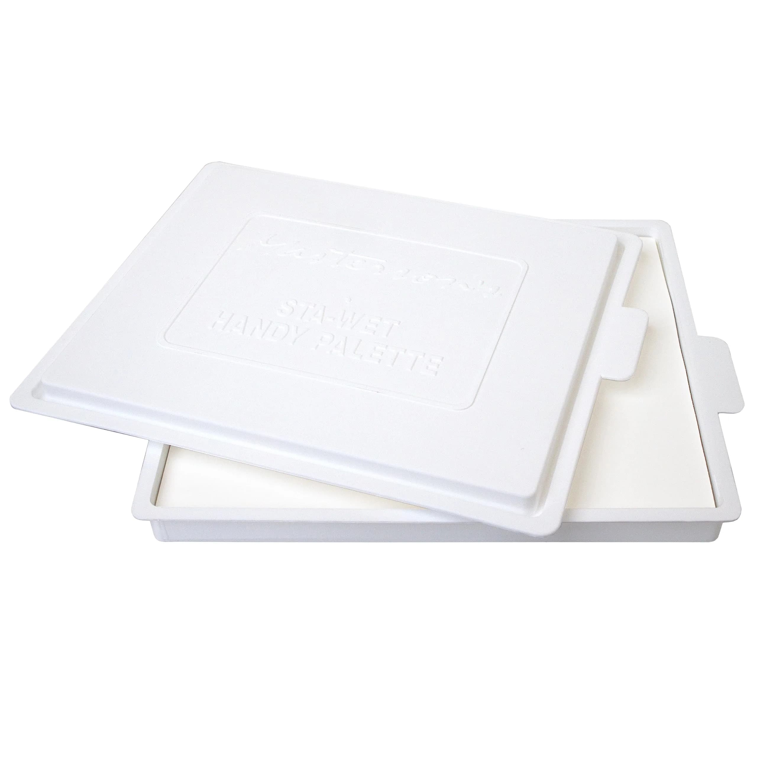 Masterson Sta-Wet Handy Palette 8.5 x 7 Inches | Airtight Water-Based & Oil Paint Storage — White