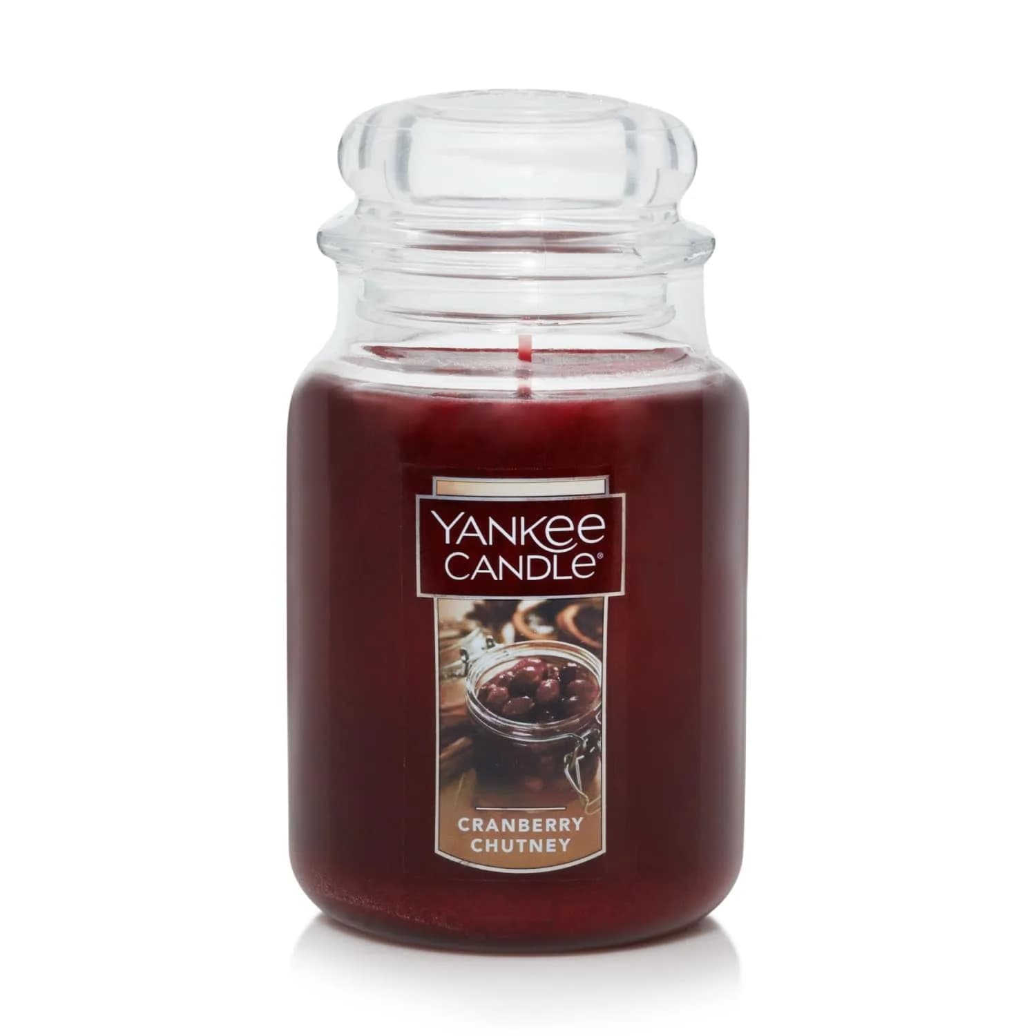 Yankee Candle Cranberry Chutney 22oz Large Jar Candle | Over 110 Hours Burn Time, Autumn Scent for Home