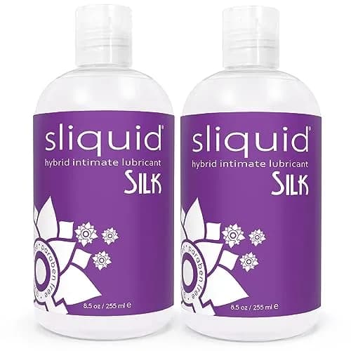 Sliquid Silk Intimate Lubricant, 8.5 Fl Oz (Pack of 2) | Hypoallergenic, Waterproof, Unscented thumbnail 1
