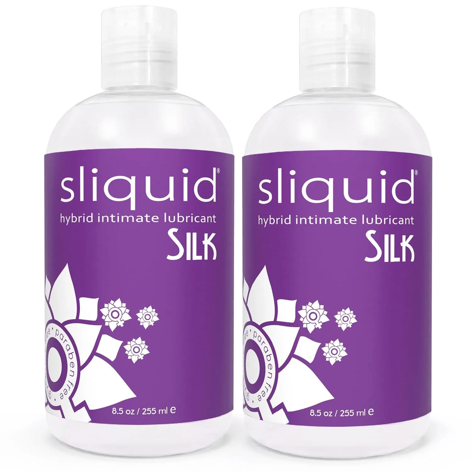 Sliquid Silk Intimate Lubricant, 4.2 Fl Oz | Hypoallergenic, Waterproof, Water & Silicone Blend — 8.5 Fl Oz