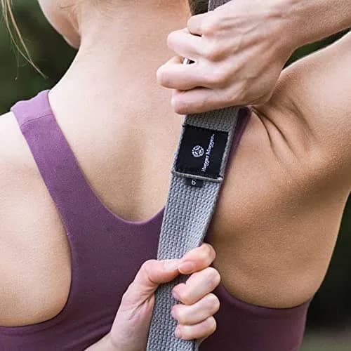 Hugger Mugger D-Ring Yoga Strap (Multi-Stripe, 10 ft.) | Secure Cotton Webbing for Yoga & Stretching thumbnail 6