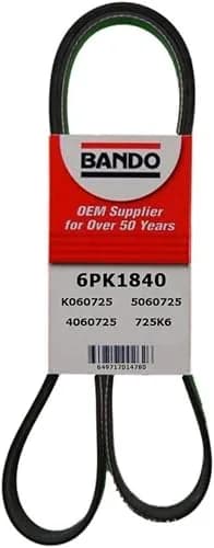Bando 6PK1840 Serpentine Belt 1840mm (72.4 Inch) | OEM Quality Drive Belt for Buick, Cadillac, Chevrolet, GMC, Mazda, Oldsmobile, Pontiac thumbnail 1