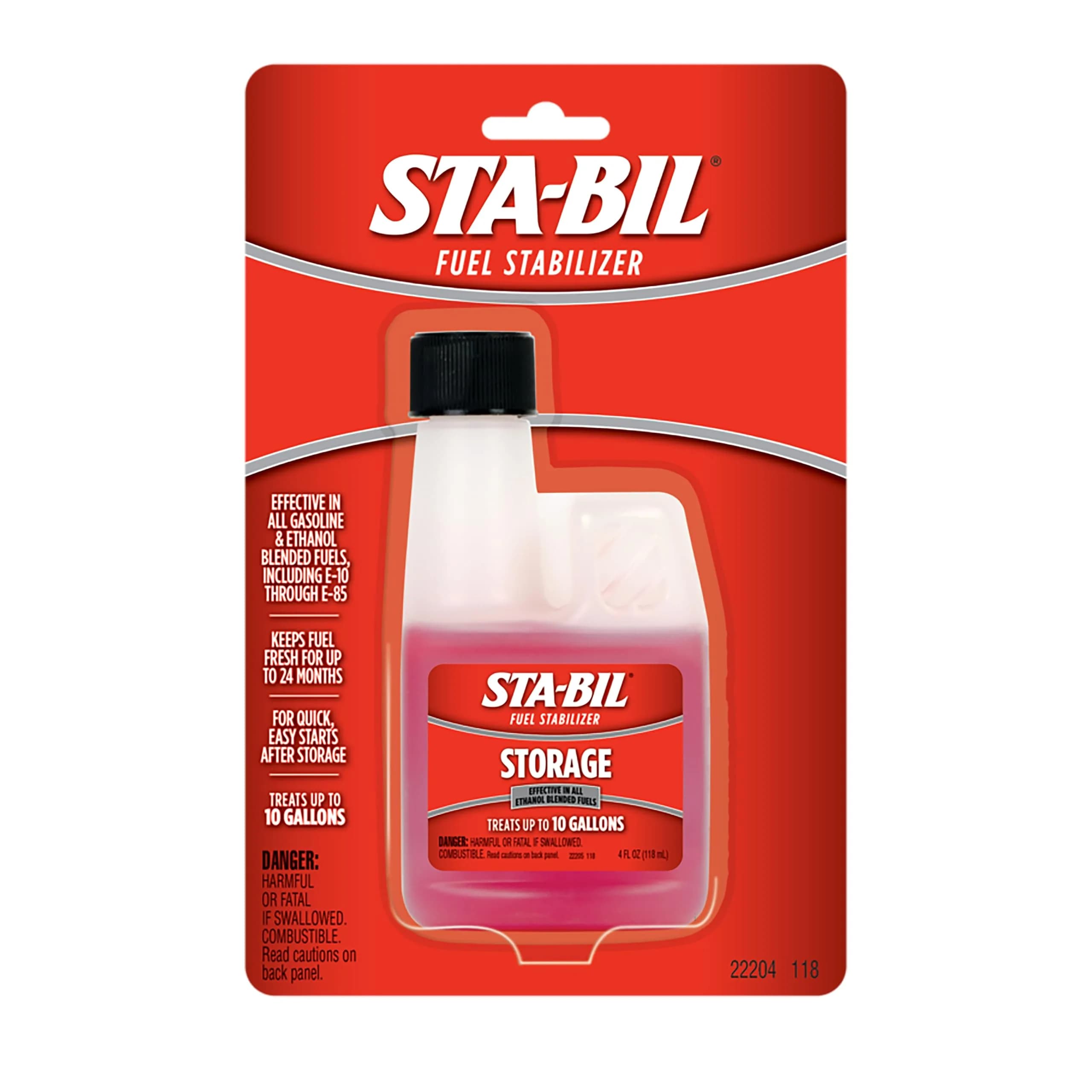 STA-BIL Storage Fuel Stabilizer 4 fl oz (118 ml) | Keeps Fuel Fresh for 24 Months — 4 fl oz Blister Card