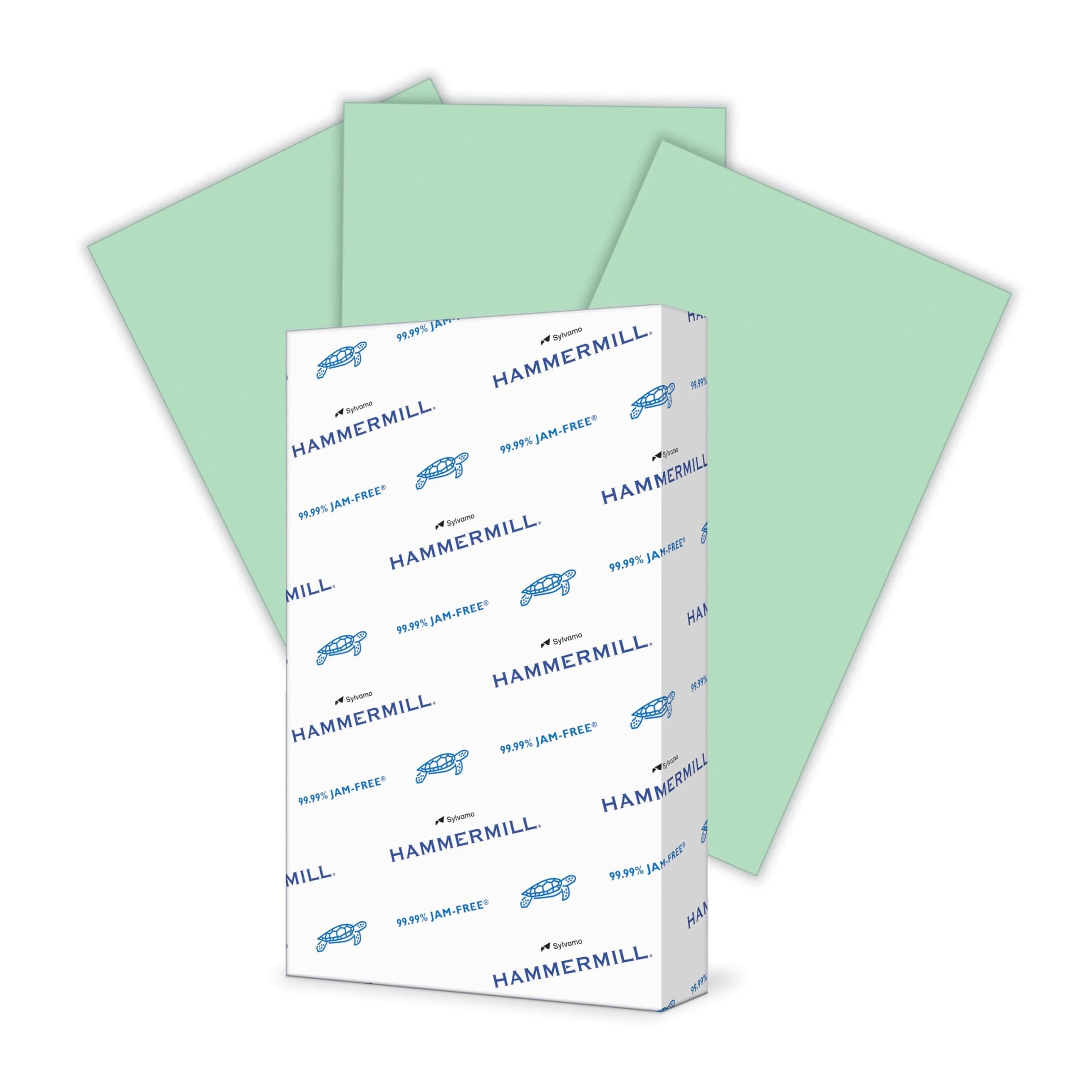 Hammermill Colored Paper, 20 lb Green Printer Paper, 8.5 x 14 Legal (500 Sheets) | FSC Certified, Made in USA - main product image