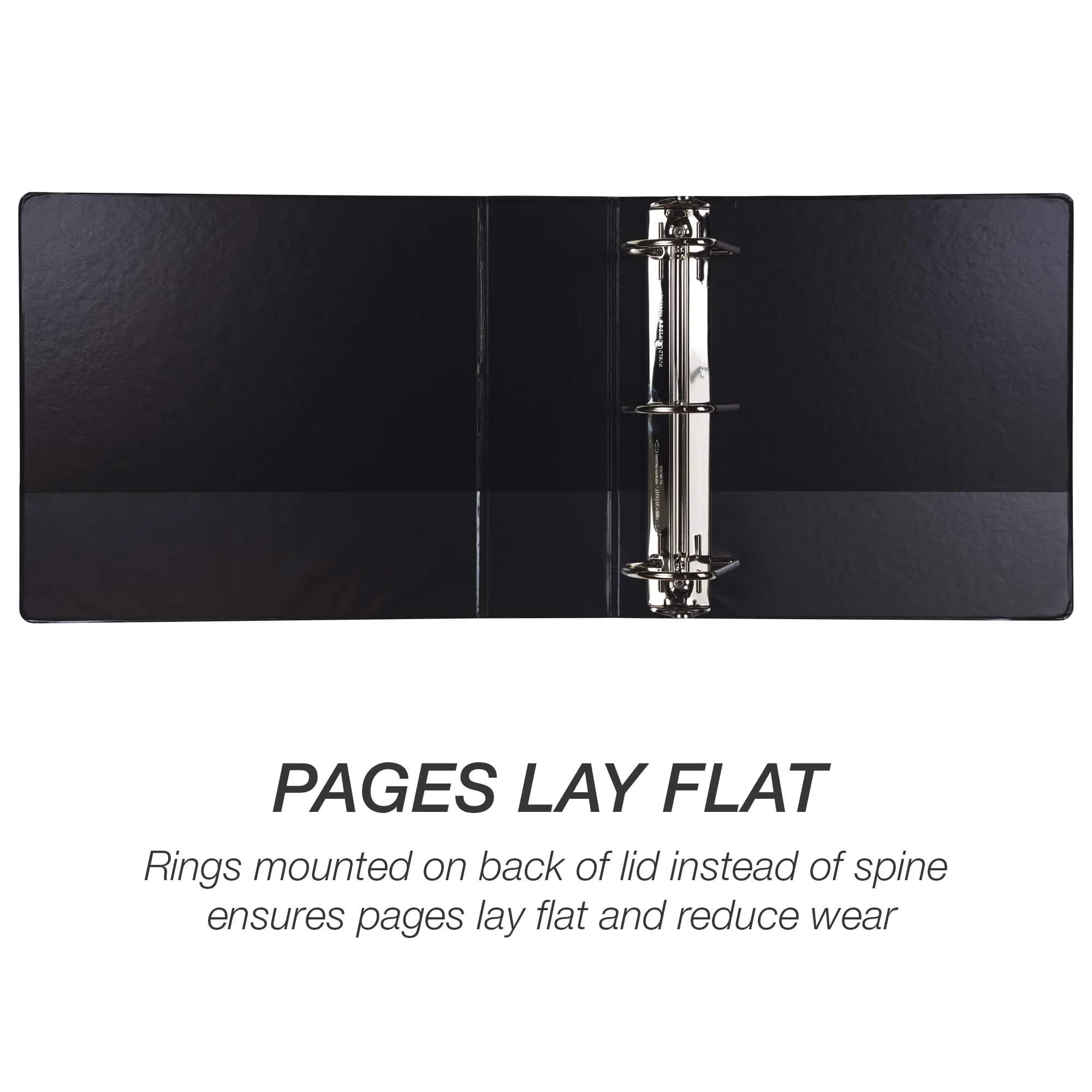 Samsill Durable 4-Inch 3-Ring Binder, D-Ring, Black, 100% Recycled Chipboard | Holds 700 Pages - view 6