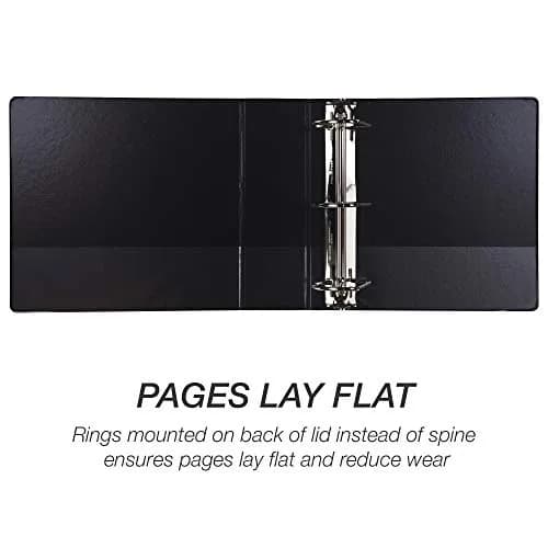 Samsill Durable 4-Inch 3-Ring Binder, D-Ring, Black, 100% Recycled Chipboard | Holds 700 Pages thumbnail 6