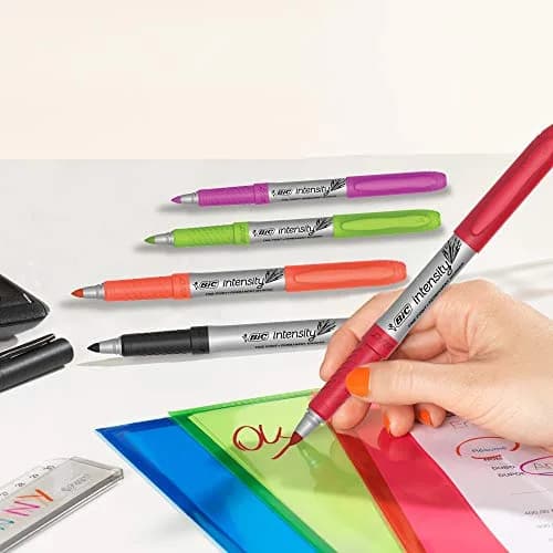 BIC Marking Pen Fine Point 8-Count Assorted Colors | Long-Lasting, Non-Slip Grip, Quick-Drying Ink thumbnail 5