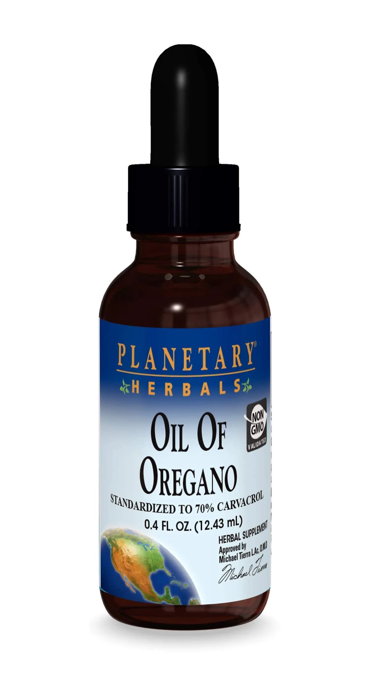 Planetary Herbals Oil of Oregano - 0.4 Fl Oz | Supports Digestive & Immune Health