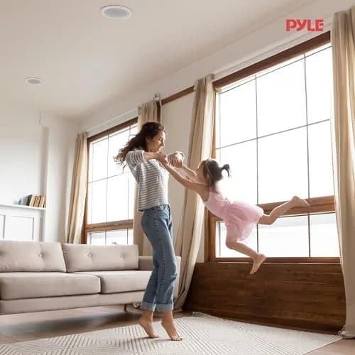 Pyle 5.25" Ceiling & Wall Mount Speakers | 2-Way 150W Flush Design in White thumbnail 8
