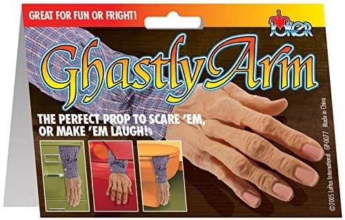 Empire Magic Joker Ghastly Severed Arm With Sleeve Halloween Decoration Prop, Beige (15.3cm L x 32.7cm H x 4.5cm W) thumbnail 2