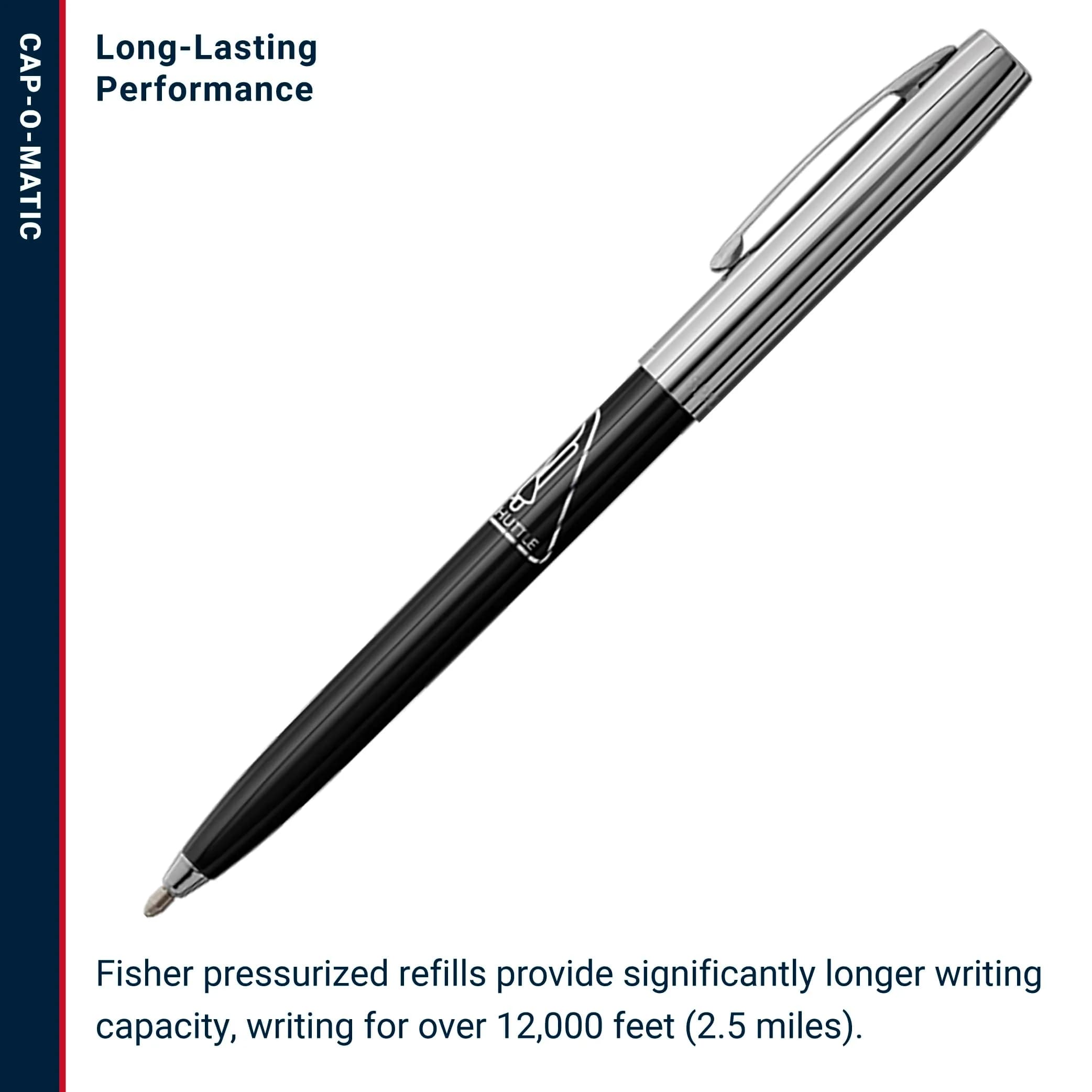 Fisher Space Pen Chrome Space Shuttle Imprint Cap-O-Matic Pen | Writes Upside Down & Extreme Temperatures - view 5