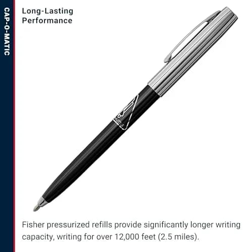 Fisher Space Pen Chrome Space Shuttle Imprint Cap-O-Matic Pen | Writes Upside Down & Extreme Temperatures thumbnail 5