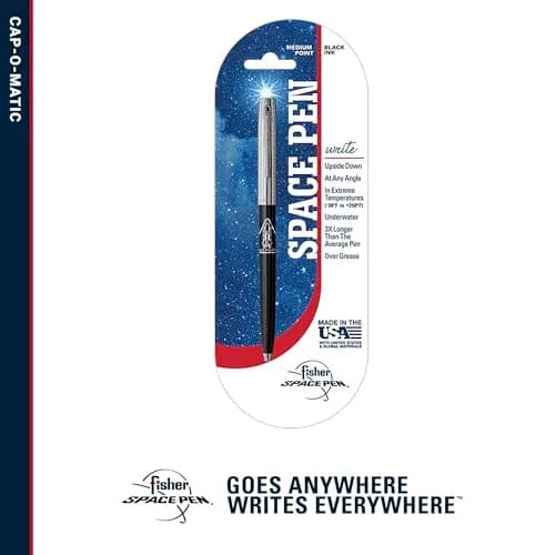 Fisher Space Pen Chrome Space Shuttle Imprint Cap-O-Matic Pen | Writes Upside Down & Extreme Temperatures thumbnail 7