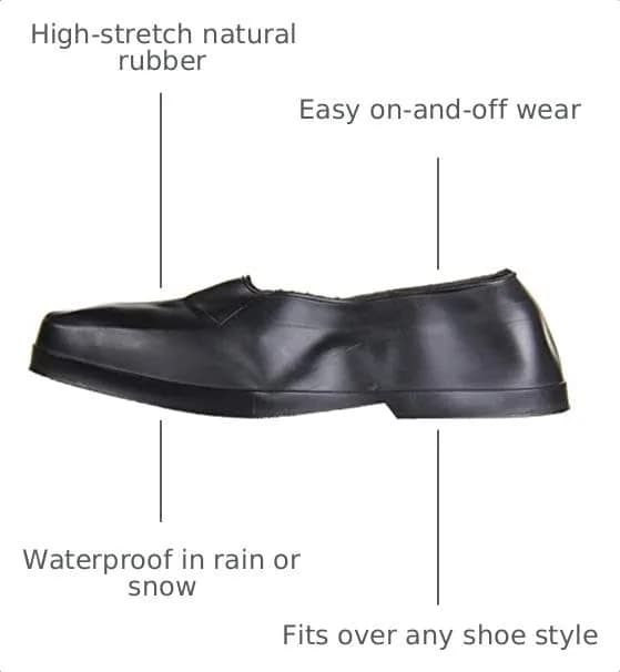 TINGLEY Dress Rubber Overshoes Medium Black Waterproof Shoe Cover thumbnail 4