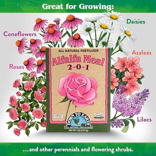 Down To Earth All Natural Fertilizers Organic Alfalfa Meal 4 lb | Organic Soil Conditioner & Plant Growth Support thumbnail 3
