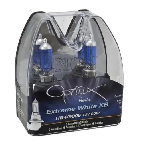 Hella H71070367 Optilux XB Series HB1 HB4 9006 Xenon White Halogen Bulbs, 12V, 80W | Superior Off-Road Performance thumbnail 1