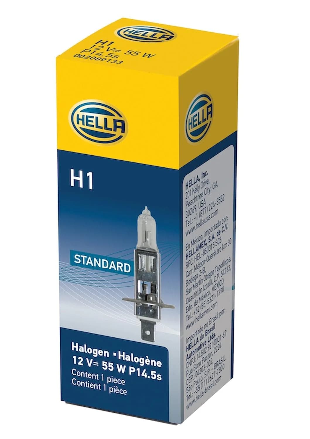 Hella H1 Standard Halogen Bulb 12V 55W | Direct Fit Replacement for Brighter Road Visibility