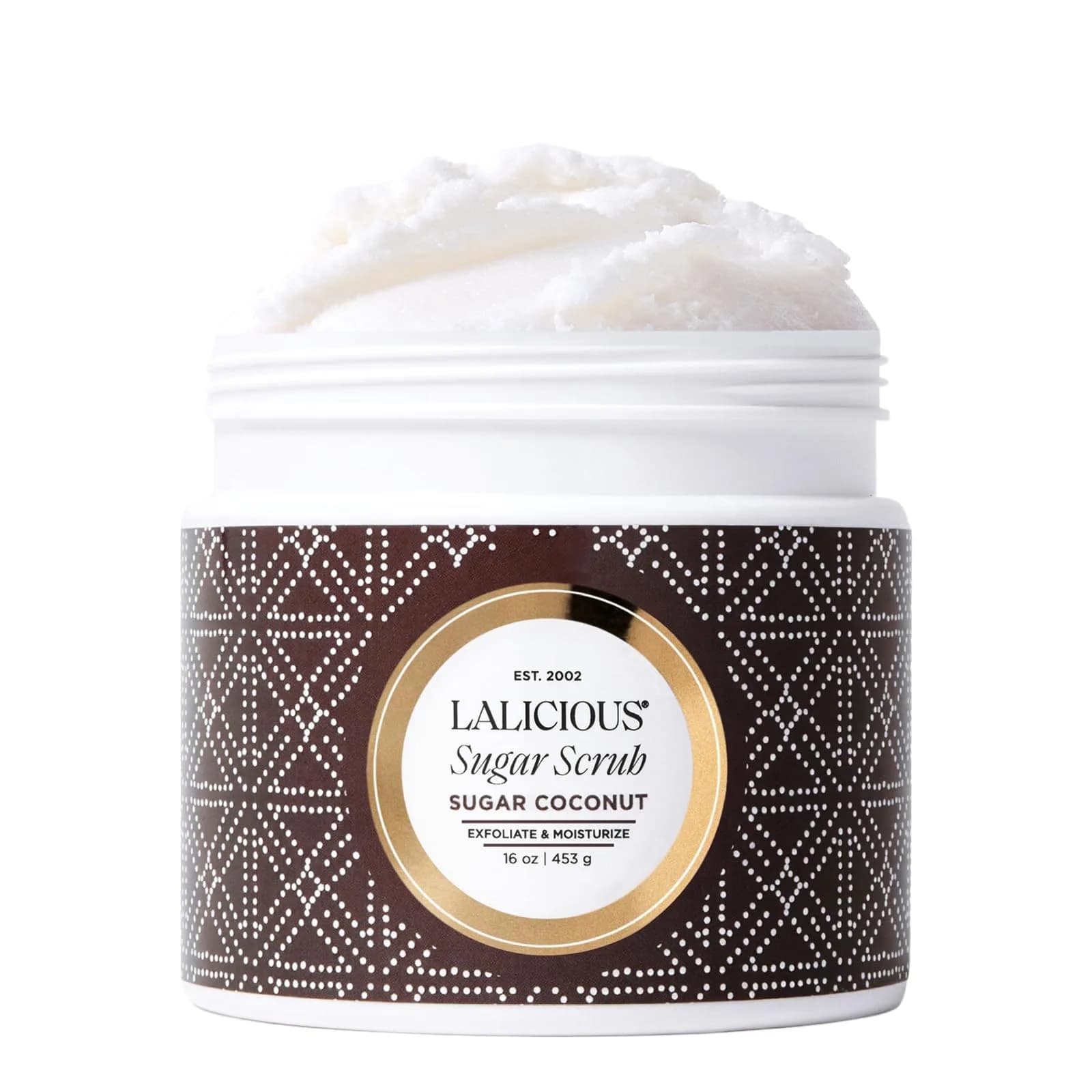 LALICIOUS Sugar Coconut Exfoliating & Moisturizing Body Scrub 16oz | Gently Buffs & Hydrates Sensitive Skin — Sugar Coconut