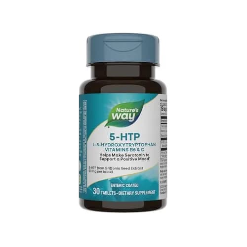 Nature's Way 5-HTP, L-5-Hydroxytryptophan, 30 Tablets | Supports Serotonin & Mood thumbnail 1