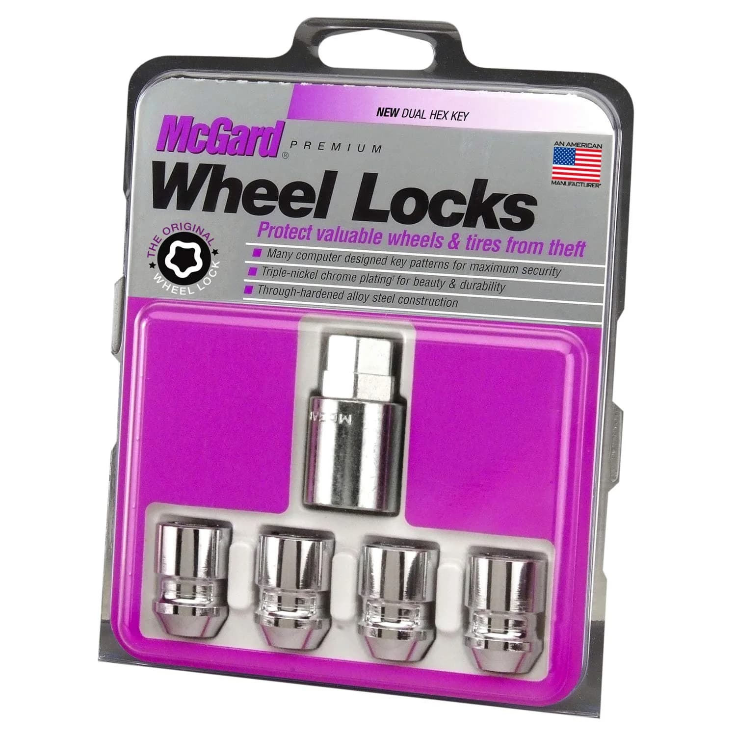 McGard 24157 Chrome Wheel Lock Set M12x1.5 Cone Seat 4-Pack | Secure Your Wheels — Chrome