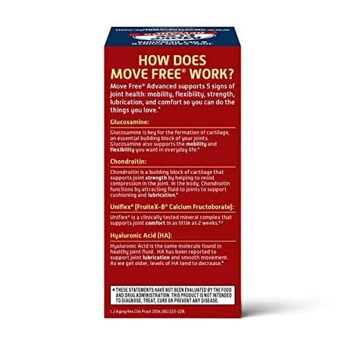 Move Free Triple Strength Glucosamine Chondroitin Hyaluronic Acid Joint Supplement 80 Count | Supports 5 Signs of Joint Health thumbnail 7