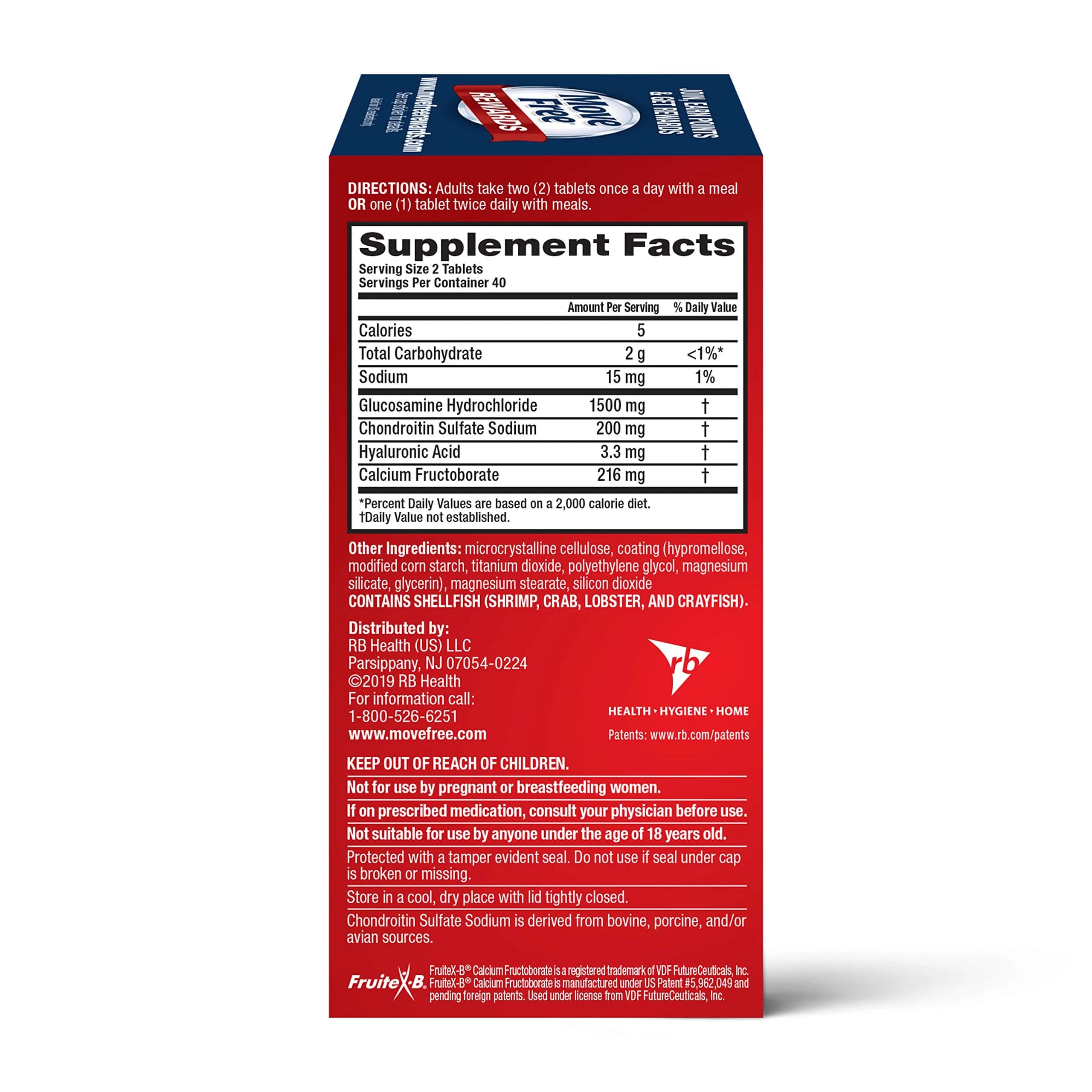 Move Free Triple Strength Glucosamine Chondroitin Hyaluronic Acid Joint Supplement 80 Count | Supports 5 Signs of Joint Health - view 8