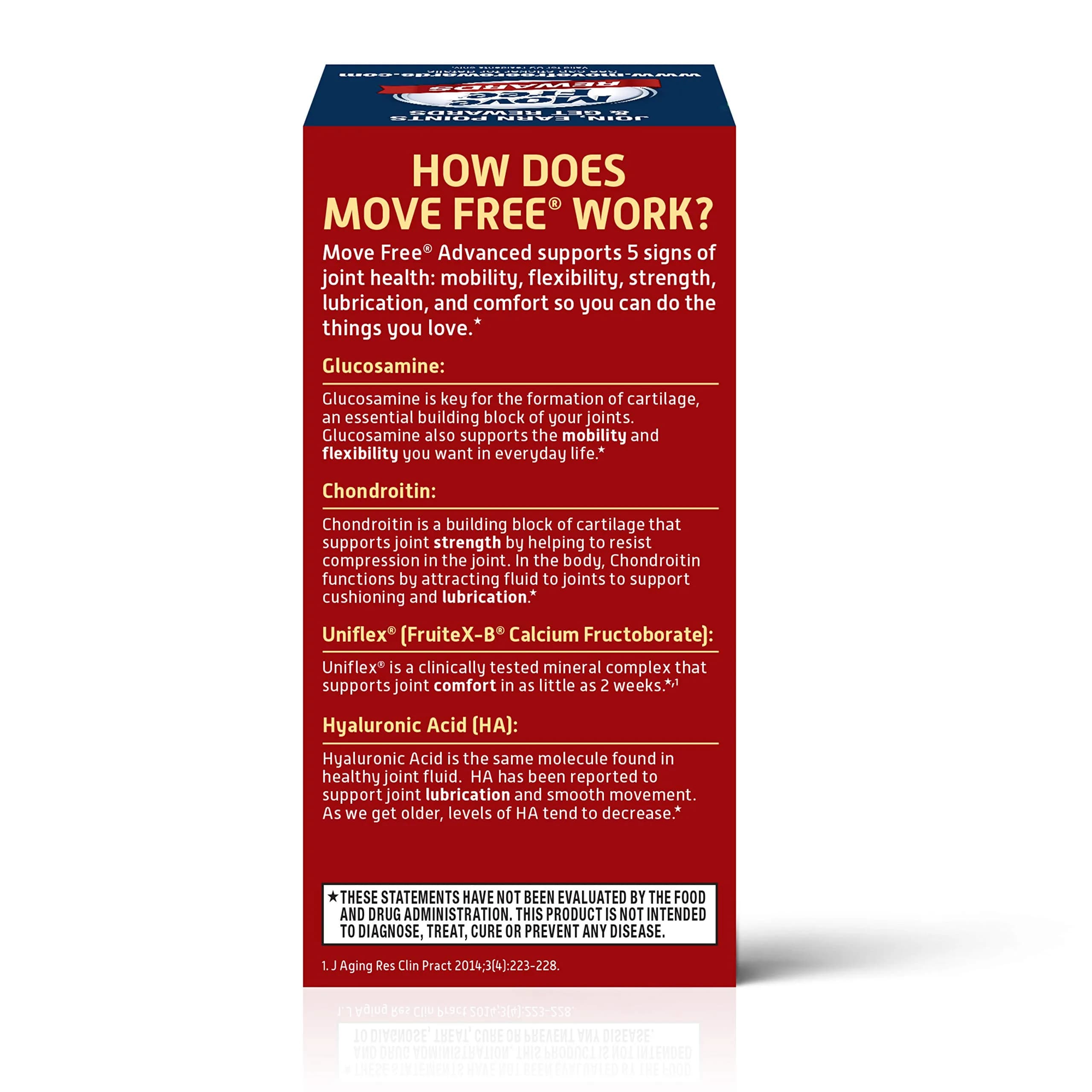 Move Free Triple Strength Glucosamine Chondroitin Hyaluronic Acid Joint Supplement 80 Count | Supports 5 Signs of Joint Health - view 2