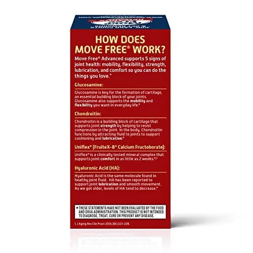 Move Free Triple Strength Glucosamine Chondroitin Hyaluronic Acid Joint Supplement 80 Count | Supports 5 Signs of Joint Health thumbnail 2
