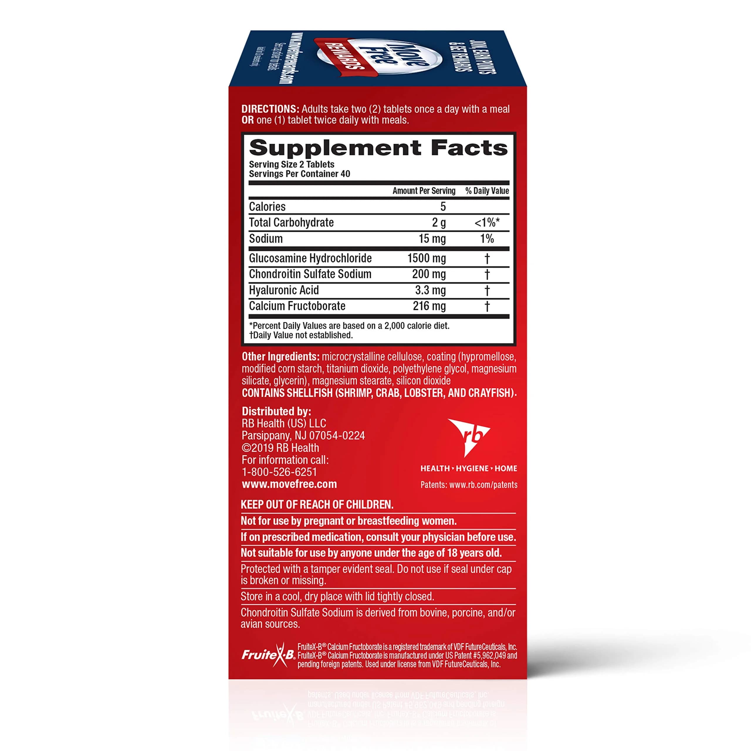 Move Free Triple Strength Glucosamine Chondroitin Hyaluronic Acid Joint Supplement 80 Count | Supports 5 Signs of Joint Health - view 4