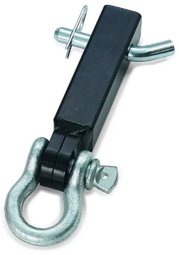 WARN Steel Receiver Shackle Bracket D-Ring Mount Black | Vehicle Recovery Accessory thumbnail 1